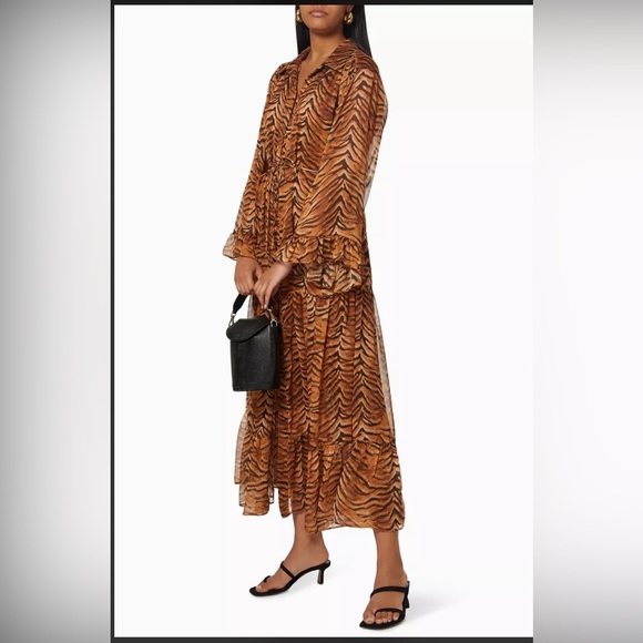 Misa Tigress Print Dress Maxi Small - Picture 1 of 9